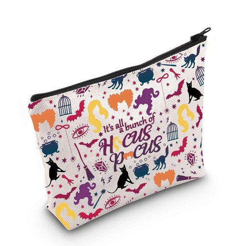 WZMPA Sanderson Sister Cosmetic Bag Winifred & Sarah & Mary Witch Fans Gifts It's All A Bunch Of Zipper Bag Sanderson Sister Merch (It's all a bunch of)