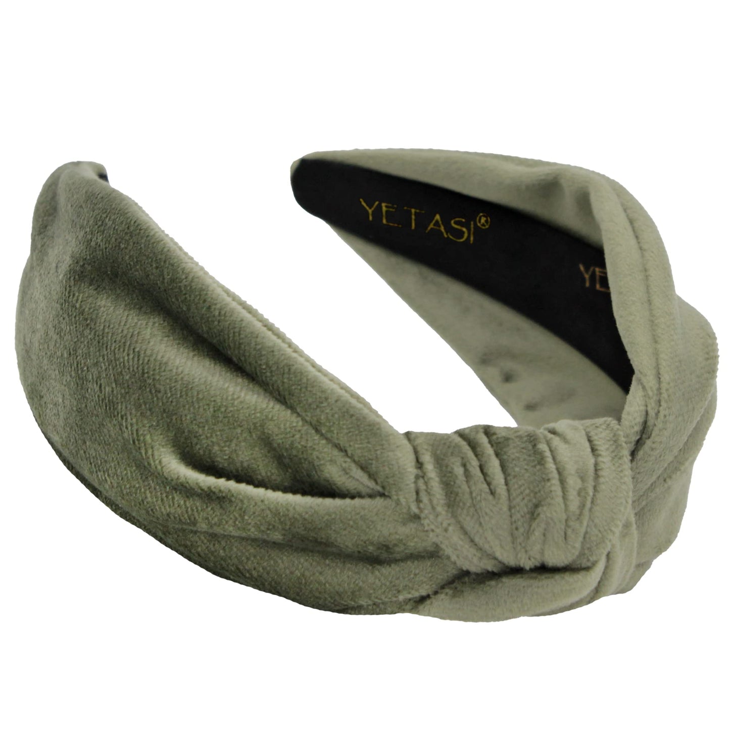 YETASI Headbands for Women Sage Green are Chic. Velvet Knotted Headband for Women are Trendy. Top Knot Headbands are Head band Made of Non Slip Material