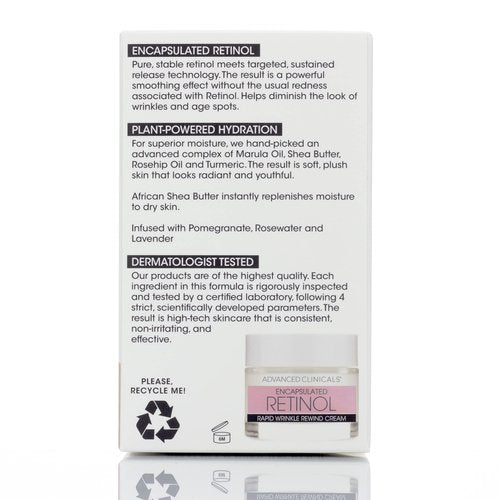 Advanced Clinicals Vitamin C Brightening Face Gel Cream + Encapsulated Retinol Rapid Wrinkle Rewind Face Cream + Collagen Multi-Lift Face Moisturizer + Hyaluronic Acid Moisture Boost Face Cream Set