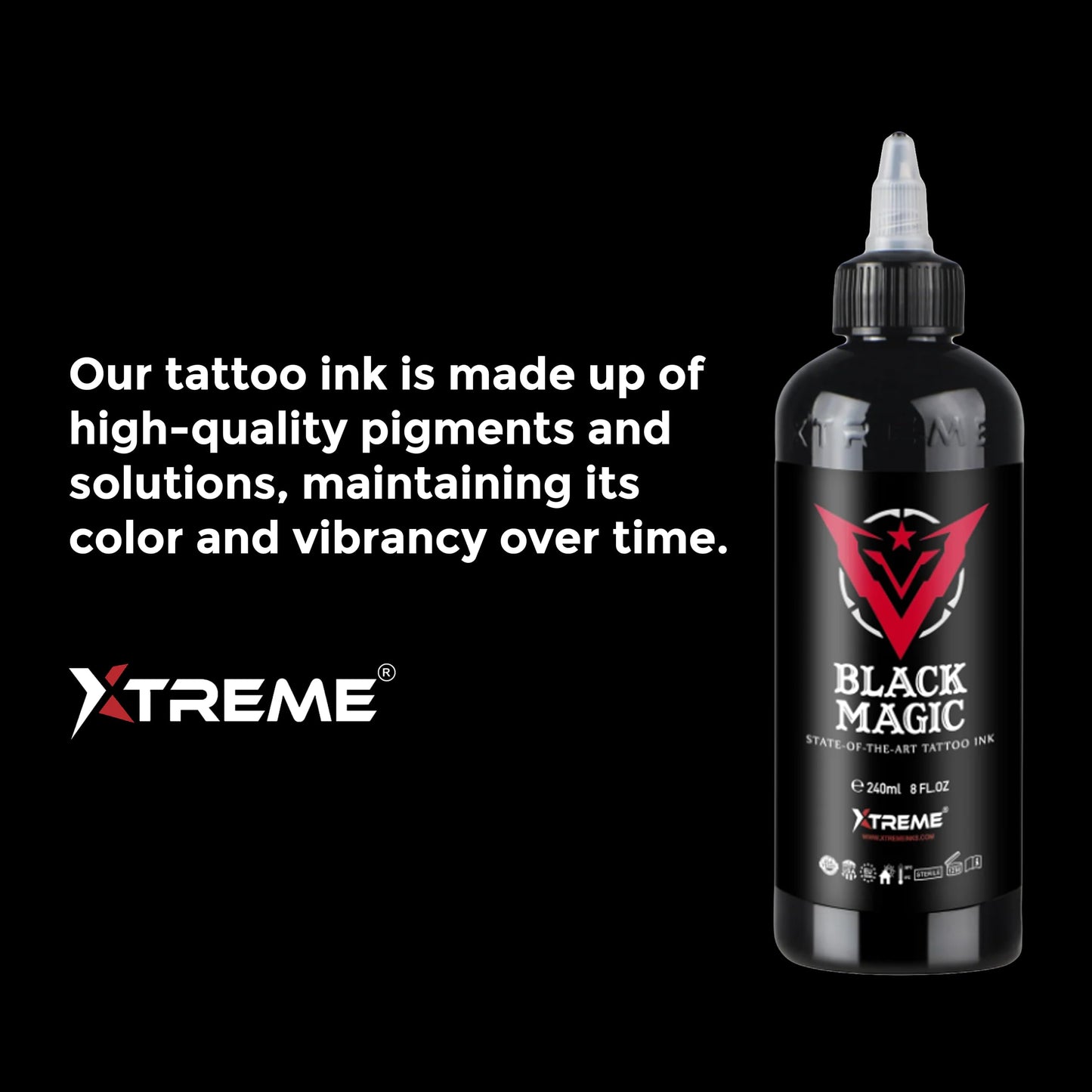 Xtreme Tattoo Ink, Versatile Medium Viscosity for Precision Tattooing, Rich Hue,Quick Healing,Acrylic-free,Water Based,Highest Safety Stards - Ready-to-Use Tattoo Ink (Opaque Blue Extra Light, 0.5 oz)