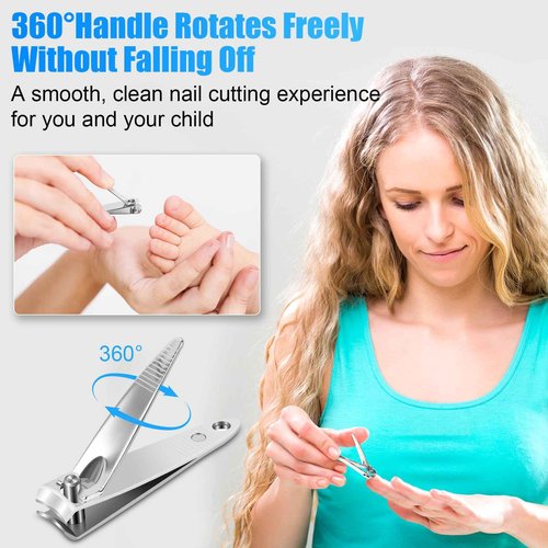HOFASON 100 Pcs Nail Clippers Bulk for Men Women Adult, Professional Stainless Steel Fingernail & Toe Nail Clipper Cutter Set Travel Manicure Pedicure Trimmer Kit Gift for Homeless Supplies