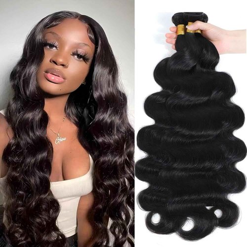 Xddnamei Augfst Brazilian Virgin Human Hair Bundles 8 10 12 Inch Body Wave Bundles Human Hair Natural Color Inch 12A Unprocessed Sewn In Quick Weave for Black Women