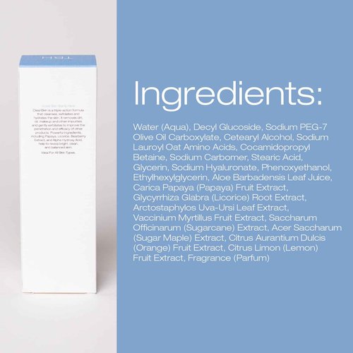 Thibiant Beverly Hills CleanSkin Brightening Facial Cleanser Exfoliating Face Wash with Hyaluronic Acid that Help Removes Dirt, Oil and Make-up, Fragrance-free, Paraben Free, 6.7 Oz