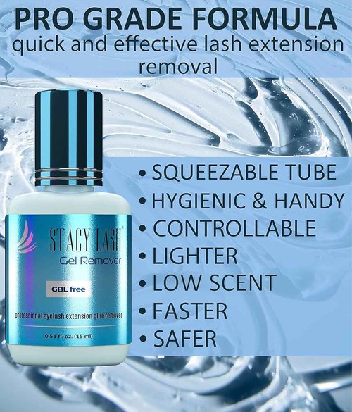 Extra Bonder for Lash Extensions 15ml + Gel Remover 15ml - Stacy Lash/Eyelash Extension Sealer/Reduces Lash Extension Glue Fumes/GBL Free/Lash Adhesive Dissolution time - 60 Sec/Pleasant Smell