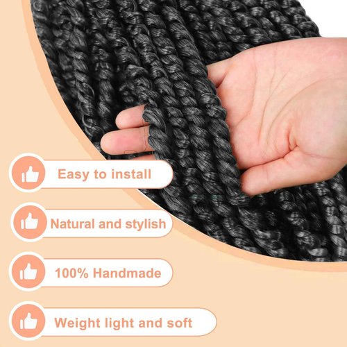 8 Packs Passion Twist Hair 24 Inch Pre-twisted Crochet Passion Twist Hair Ombre Grey Synthetic Pre Looped Passion Twist Crochet Braids Bohemian Crochet Hair