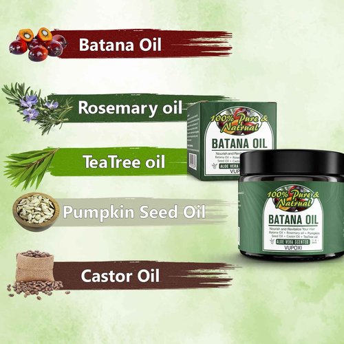 5-in-1 Batana Oil for Hair Growth | Liquid Blend with Rosemary, Pumpkin, Tea Tree, Castor Oil - 180mL (6.3 fl.oz)