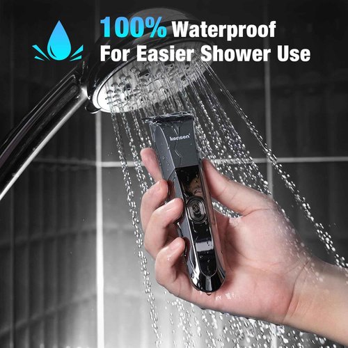 Body Hair Trimmer for Men,kensen Electric Groin & Pubic Hair Trimmer,Rechargeable Ball Shaver Groomer,Mens Body Groomer Kit for Privates,Waterproof, Cordless for Wet/Dry Use