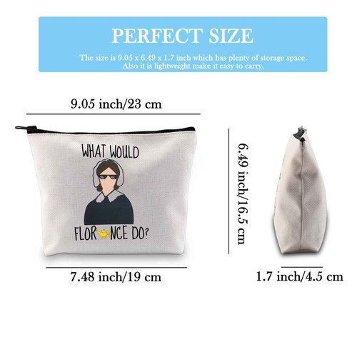 GJTIM Nurse Gift Nursing Graduation Toiletry Pouch What Would Do Makeup Bag Nurse Fans Gift (What Would Do)