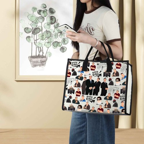 BWWKTOP Tony Cosmetic Makeup Bag Carmela Fans Inspired Gifts Tony & Silvio & Paulie & Bobby & Chris Merch (BAND BG)