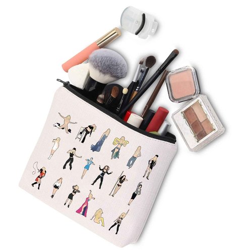 BWWKTOP Singer Album Cosmetic Makeup Bag Music Lover Gifts Singer Tour Makeup Zipper Pouch Bag Singer Lyrics Merchandise (Singer B S)