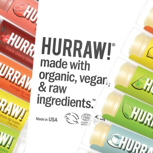 Hurraw! Licorice Lip Balm, 4 Pack: Organic, Certified Vegan, Cruelty and Gluten Free. Non-GMO, 100% Natural Ingredients. Bee, Shea, Soy and Palm Free. Made in USA