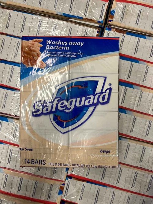 Safeguard 14 bars 4 ounce (113 gram) each beige washes away bacteria antibacterial soap bar