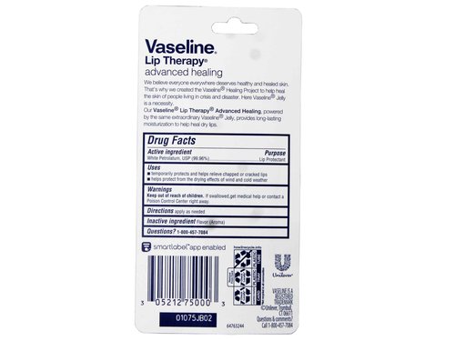 Vaseline Lip Therapy Advanced Healing, 0.35 Ounce (Pack of 10)