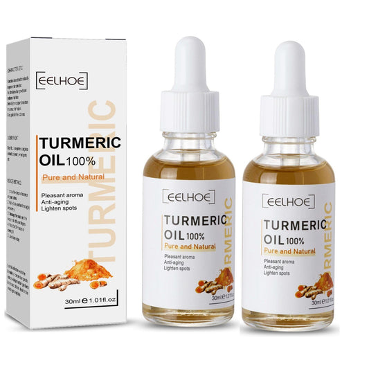 2PCS Turmeric Dark Spot Corrector Serum Oil,Turmeric Repair Face Serum, Natural Turmeric Skin Dark Spot Skin Care Moisturizing Repair Serum,Turmeric Serum for Face & Body(30ml)