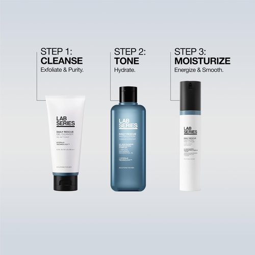 Lab Series Men's Daily Rescue Gel Cleanser - Face Wash - Nourishes and Hydrates Skin - Skin Care for Men, 3.4 Fl Oz