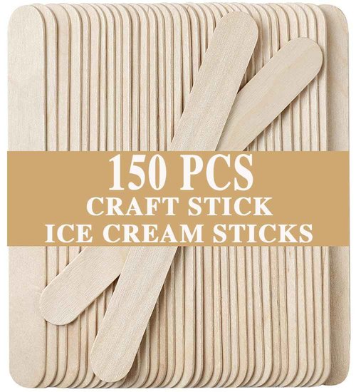 150PCS Waxing Sticks for Hair Removal - Borogo 5.5 inch Premium Splinter-Free Wooden Sticks for Waxing, Wax Stick for Body and Face Waxing
