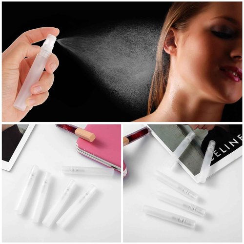 cobee Mini Portable Spray Bottles, Refillable Perfume Bottles Travel Size Small Sample Empty Bottle Containers Travel Outings Spray Boxes Dispensers for Perfume Makeup Remover(5 Packs, 8ml/0.27 oz)