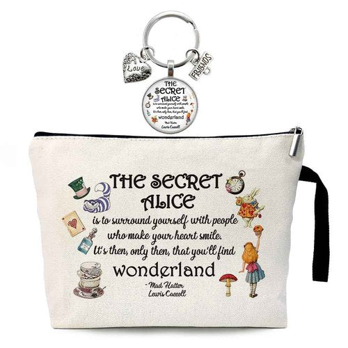 ZHANTUONE Fairy Tale Funny Cosmetic Bag keychain pendant Set, for Travel Toiletry Zipper Storage Pouch Makeup Bag, Gifts for Friends Coworker Bestie BBF, Movie Lover Fairy Tale Fans