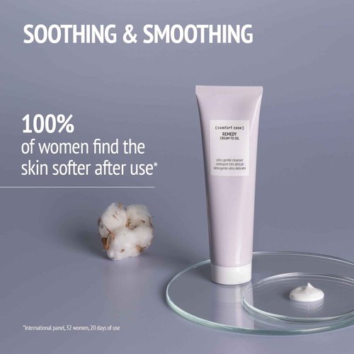 [ Comfort Zone ] Remedy Soothing Nourishing Cream To Oil Cleanser, Ideal For Sensitive Skin Prone To Redness, Fragrance-free, 5.07 fl. oz.