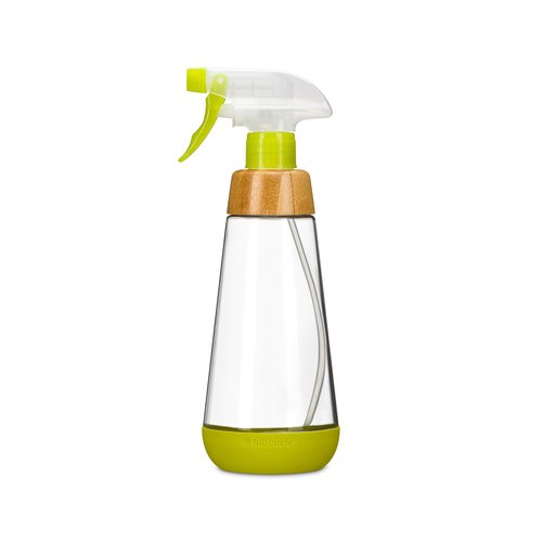 Full Circle Bottle Service-Sustainable Refillable Glass Spray Bottle for Cleaning-Versatile Stream & Mist Option, Bamboo,Silicone Protection Boot-Ideal for Kitchen,Plant,Hair & Beauty Care,16oz,Green