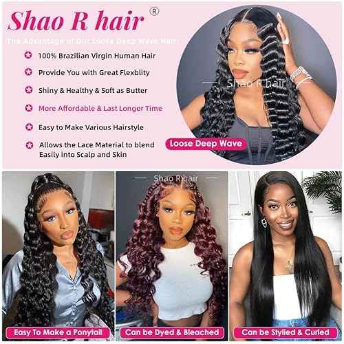 Brazilian Loose Deep Wave Bundles 100% Unprocessed Virgin Human Hair Loose Wave Bundles 12¡±14¡±16¡± Wet and Wavy 3 Bundles Human Hair Extensions Natural Color