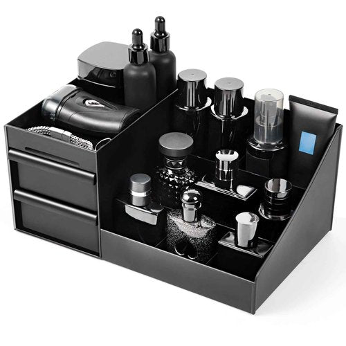 EXIN DECHEN Countertop Cologne Stand Shelves, Organizador de Perfumes, Estante para Perfumes, Dresser Organizer, Bedroom Essentials, Gifts for Men, Black