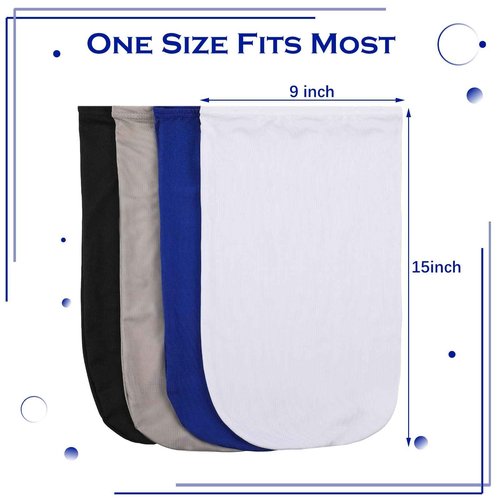 4 Pieces Unisex Dreadlock Cap Long Hair Dreads Head Wrap Sleeping Cap Hair Accessories Sleep Bonnet for Men Women(Black, White, Blue, Gray)