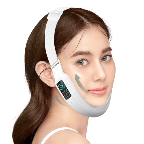 Cteart V-Face Electric Double Chin Device with 8 Modes & 15 Gear Adjustable Intensities - Intelligent V-Face Machine for Contouring Double Chin - H092