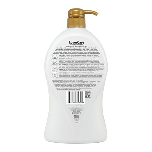 Lovercare Goat's Milk Body Wash 3x Moisturising plus Bio Nutrient (Almond Oil and Cocoa Butter) 40.7 fl oz
