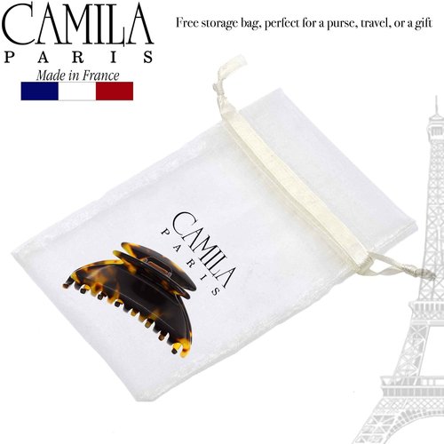 Camila Paris CP2470 French Hair Clip for Women, Small Handmade, Tokyo, Girls Hair Claw Clips Jaw Fashion Durable Styling Hair Accessories for Women, Strong Hold No Slip Grip. Made in France