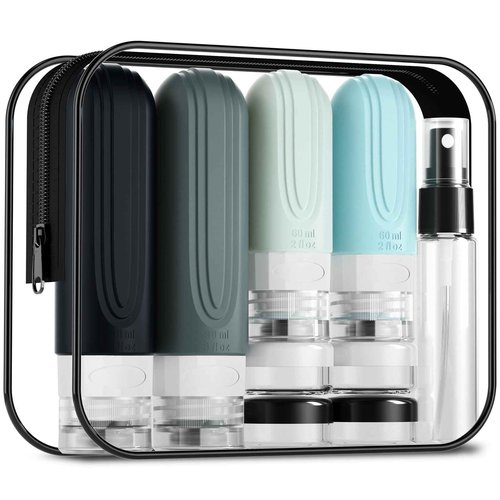 Mrsdry 16 Pack Travel Bottles - Silicone Toiletries Containers, Leak Proof Refillable Shampoo & Conditioner Essentials