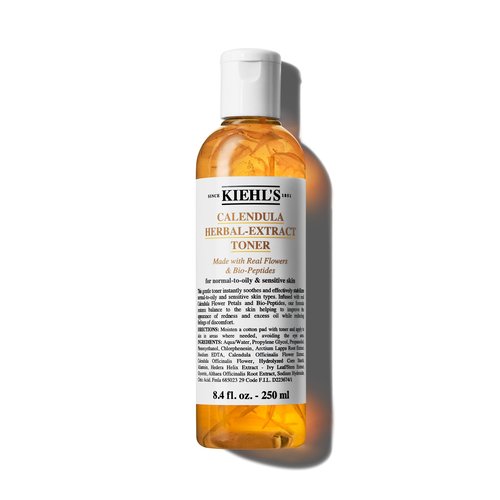 Kiehl's Calendula Herbal Extract Alcohol-Free Toner, Soothing Facial Toner for Normal to Oily Skin, Visibly Reduces Redness & Oil, Improves Skin Texture, Paraben-Free, Fragrance-Free - 8.4 fl oz