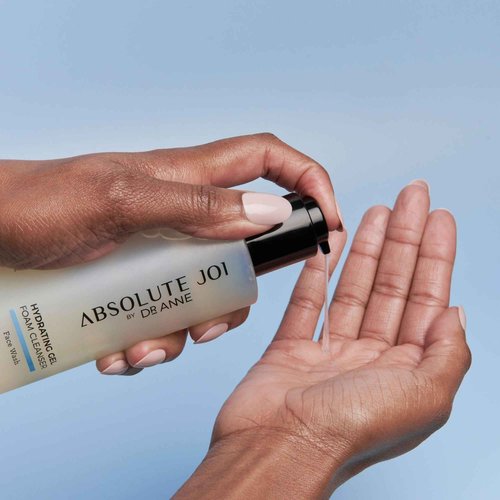 AbsoluteJOI Gentle Foaming Hydrating Facial Cleanser with Glycerin. Soap-Free Face Wash, pH-Balanced and Fragrance Free for All Skin Types. 200ml Bottle