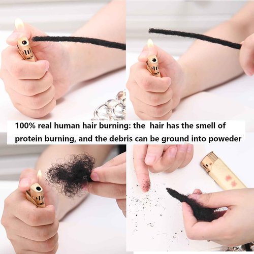 8 Inch 0.4cm Thickness Dreadlock Extensions Human Hair 30Strands 100% human hair Full handmade Loc Extensions Human Hair Can Be Curled and Bleached Dreads Extension for Men Women #27