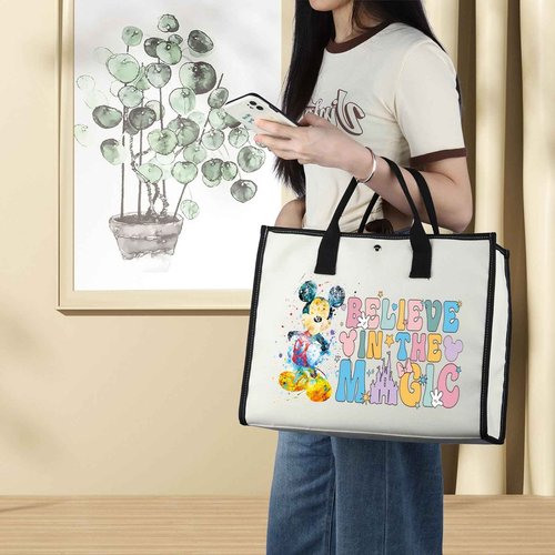 BWWKTOP Cartoon Mouse Cosmetic Makeup Bag Mouse Movie Gifts Believe In The Magic Mouse Makeup Zipper Pouch Bag Fairy Tales Merchandise (believe in the magic BG)