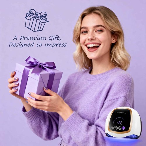 UV LED Nail Lamp, Gugusure 168W Nail Curing Lamps for Home & Salon, Led Nail Dryer for Gel Polish with Automatic Sensor/4 Timer Setting, Professional Nail Art Tools for Fingernail and Toenail Nail