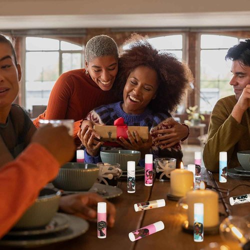 Piuaeue 50 Pack Black Girl Inspirational Lip Balm Bulk Motivational Black Women Lip Care Moisturizing and Nourishing Lip Care Favors for History Month Party Gifts Guests