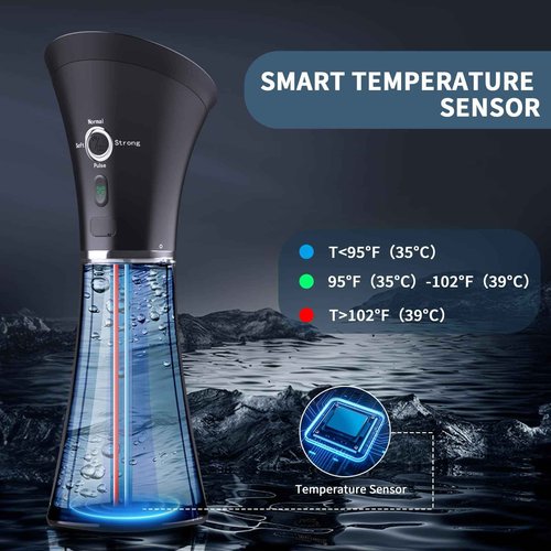 Oleswer Ear Wax Removal Kit,Ear Cleaner, Electric Ear Cleaning Kit, 2in1 Water Tank, 4 Pressure Settings - Ear Irrigation Flushing System With Water Temperture Sensor,Ear Syringe Kit Tools for Ear Clean,Black