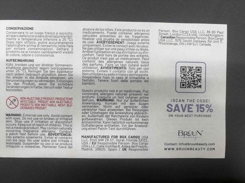BRÜUN SC - Control Stem Cell Ampoule - Micro Needling Korean Serum Booster for Face and Body to Use with and without Derma Pen Microneedling Skin Care Serum 1.18 fl.oz