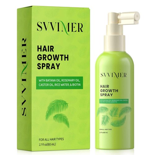 Svvimer Hair Growth Spray Serum - with Rosemary Biotin Batana Oil for Hair Loss and Thinning - Thicker Fuller Longer - for Women and Men 2.7 Fl Oz (Pack of 1)
