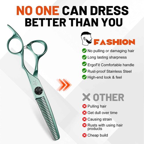 High-end Professional Hair Scissors Thinning Shears Barber Hair Cutting Teeth Shears Hairdressing Texturizing Scissor 6 Inch Stainless Steel Alloy For Women Men Kids Salon Hairdresser & Home