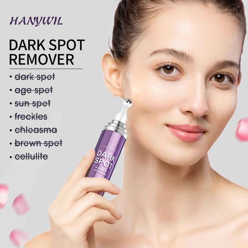 HANYWIL Dark Spot Remover for Face and Body, Dark Spot Corrector Serum, Age Spot Sun Spot Freckles Brown Spot Remover, Melasma Treatment for Face, Skin Care Serum with Roller