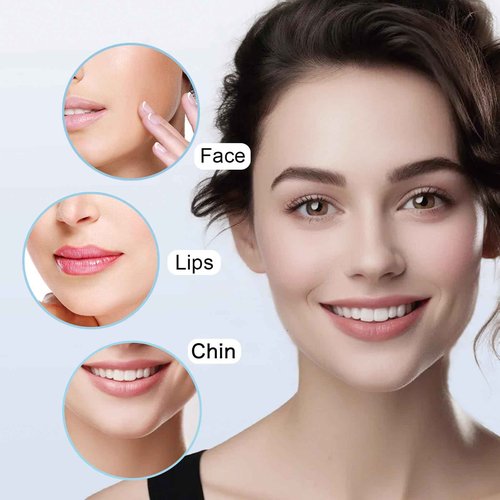 Facial Hair Remover for Women Blue Color with 8-pc Replacement Heads
