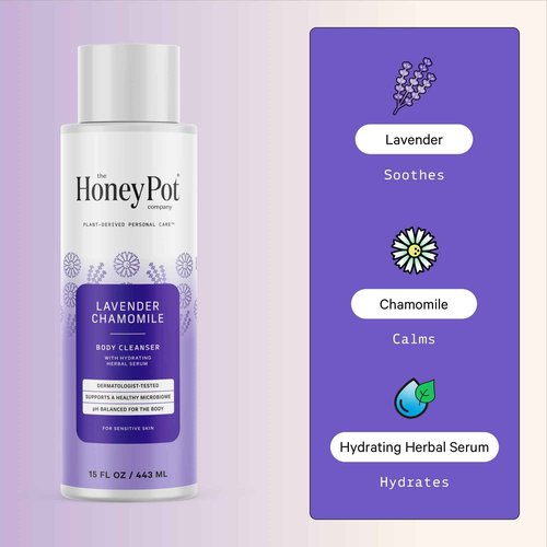 The Honey Pot Company - Body Cleanser - Variety Pack - Coconut Shea, Lavendar Chamomile, and Grapefruit Ylang Ylang