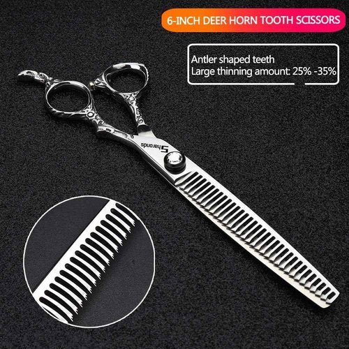 6/7/8 Inch Professional Hair Clippers, Japan 440C Cobalt Alloy Hair Clippers, Hair Clipper for Weight Loss (7 Inch Thin Scissors-AA)