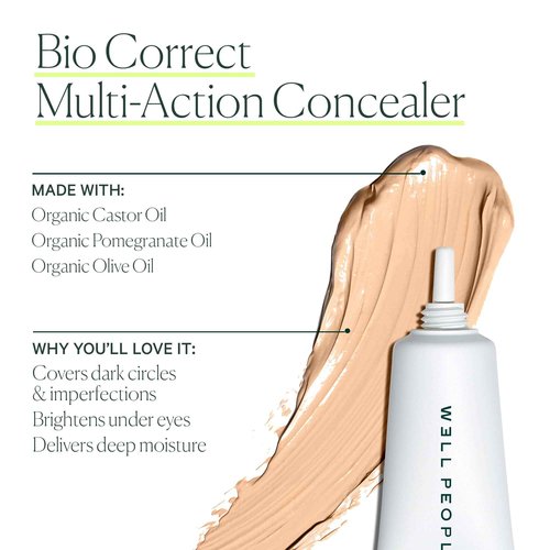Well People Bio Correct Concealer, Full-coverage, Nourishing Liquid Concealer For Concealing & Correcting, Hydrating Formula, Vegan & Cruelty-free, 4W (Pack of 2)