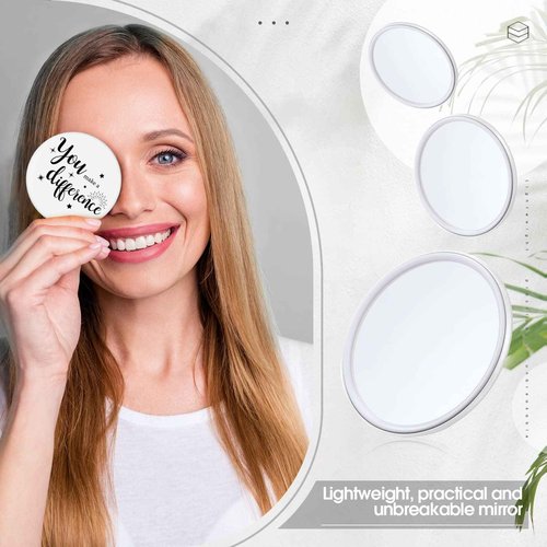 Hoolerry 24 Pcs Christmas Inspirational Compact Mirror Bulk for Women You Make a Difference Round Portable Mini Pocket Makeup Mirror for Employee Coworker Team Building Staff Group Member Gifts