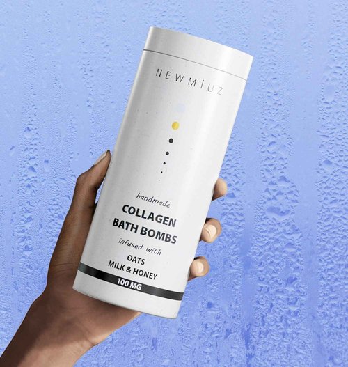 Creamy Collagen Bubble Bath Bombs with Oatmeal Milk Honey Essential Oils Luxurious Bath Gift Dry Skin Nourishment Indulge in A Blissful Bathing Spa