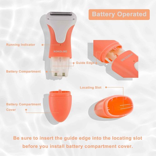 Kokoline Women's Electric Shaver & Trimmer,Wet Dry Painless Razor for Legs,Bikini, Underarms, Hypoallergenic Foil Shaver with Bikini Trimmer,Cordless Waterproof for Shower Travel Gift,crous/iu8n