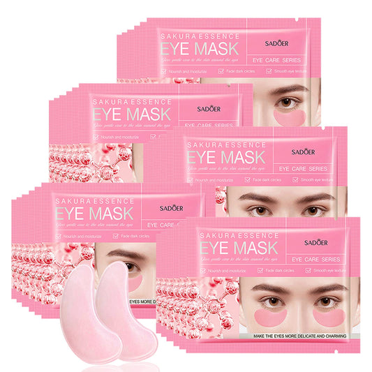 Adofect Eye Mask Collagen Eye Gel Pads Under Eye Mask for Puffiness and Dark Circle Under Eye Patches for Women and Men (Sakura pink)